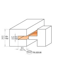 Set di frese per giunzioni a mortasa e tenone regolabili in set di punte di CMT