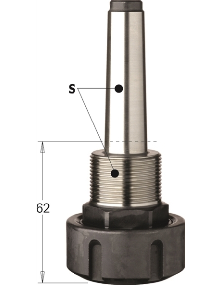 Mandrins à pinces ER32 avec queue conique MK2/MK3