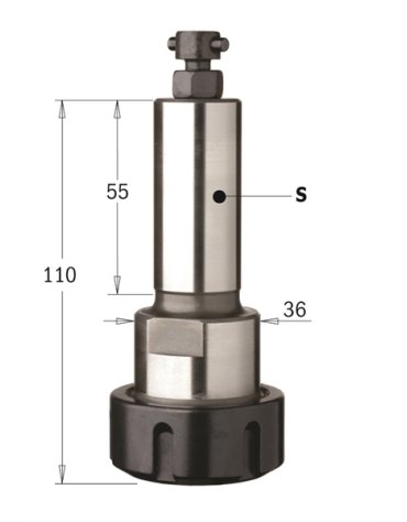 Mandrino portapinze ER32 con attacco parallelo ø25mm in Mandrini per CNC di CMT