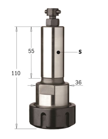 ER32-Spannzangenfutter mit ø25mm-zylinderschaft