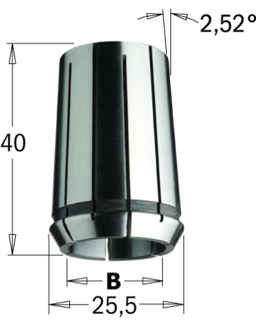 Pinze biconiche EOC16 DIN6388 nei mandrini portapinze di CMT