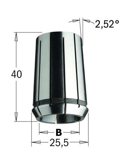 Bikonische DIN6388-Spannzangen