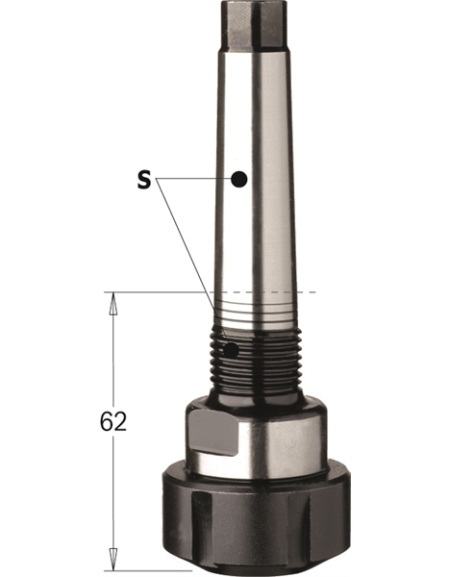 Spannzangenfutter mit konischem MK2-schaft