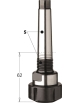 Collet chuck clamps with MK2 tapered shank