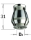 Pinces biconiques pour mandrins 123 - Ref. CMT12410000 - D3 10