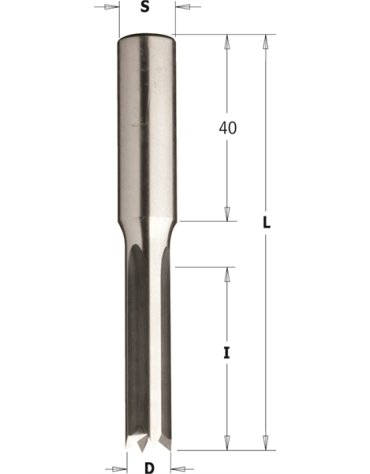 Punte per mortasatura con taglio dritto a sinistra in Punte per mortasatura di CMT