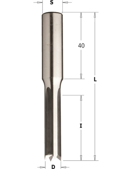 Punte per mortasatura con taglio dritto a sinistra in Punte per mortasatura di CMT