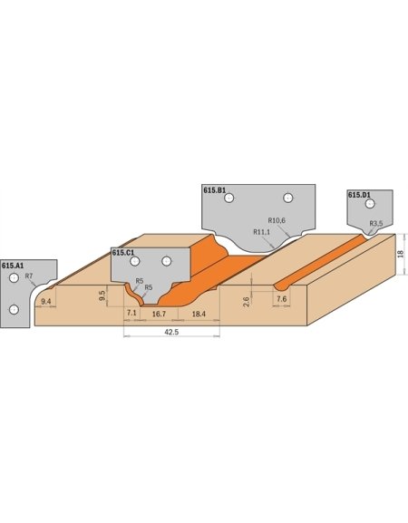 Frese per porte in MDF con punte in carburo di CMT