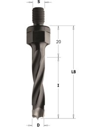 Punte da trapano con gambo filettato in Punte da trapano con gambo filettato per CNC di CMT