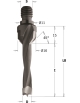 Dowel drills with threaded shank without countersink