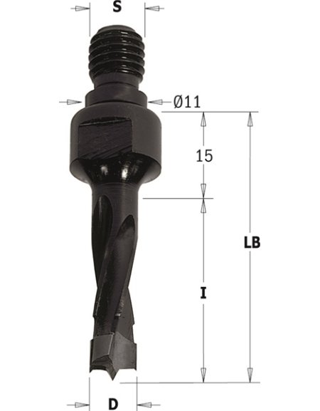 Punte da trapano con gambo filettato in Punte da trapano con gambo filettato per CNC di CMT