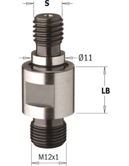 Adapter mit Gewindeschaft für Wechselbohrer