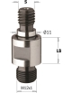 Adapter mit Gewindeschaft für Wechselbohrer