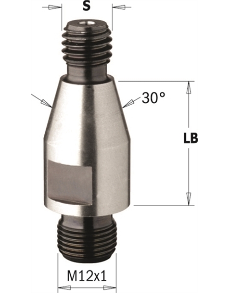 Adapter mit gewindeschaft für wechselbohrer