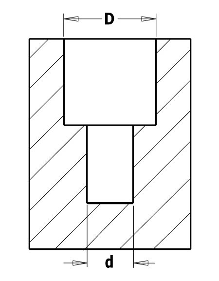 Svasatori a 90° con gambo cilindrico in punte elicoidali di CMT