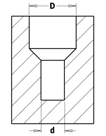 Svasatori a 45° con gambo cilindrico in punte elicoidali di CMT