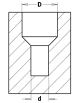 45° Countersink with parallel shank