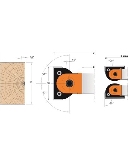Portautensili per smussatura regolabili professionali in Portautensili per smussatura di CMT