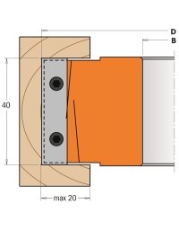 Portautensili per scanalature e profili da 40 mm (1-37/64") in Portautensili per scanalature di CMT