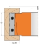 Cutter heads for rabbeting and 40mm (1-37/64”) profile knives