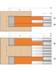 2-teilige Messerköpfersets für verstellbare Nuten