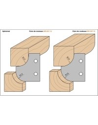 Portautensili per quarto di tondo e raccordo in Portautensili per quarto di tondo di CMT