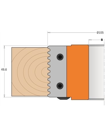 Porte-outils bouvetage dents de scie