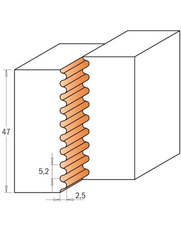 Portautensili per scanalature a dente di sega in Portautensili per giunti di CMT