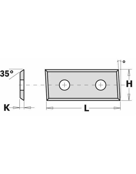 Standard indexable knives - 4 cutting edges