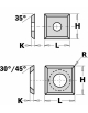 Standard indexable knives - 4 cutting edges