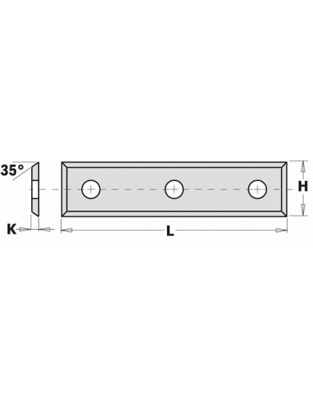 Standard indexable knives - 4 cutting edges