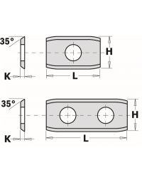 Lame reversibili - 4 taglienti in coltelli reversibili HMW di CMT