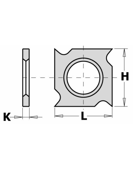 Standard indexable knives - 4 cutting edges