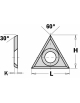 Standard indexable knives - 4 cutting edges