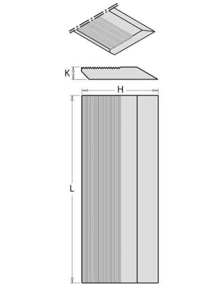 Couteaux corrugués en HS pour porte-outils