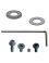 990 - Kit de rondelles de protection, bagues de distance, clés et vis - Ref. CMT99045900 - Rotation DROITE