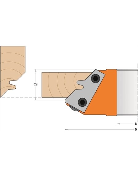Portautensili per scanalatura angolare a 45° in portautensili congiunti di CMT