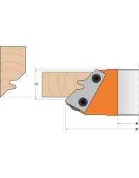 Portautensili per scanalatura angolare a 45° in portautensili congiunti di CMT