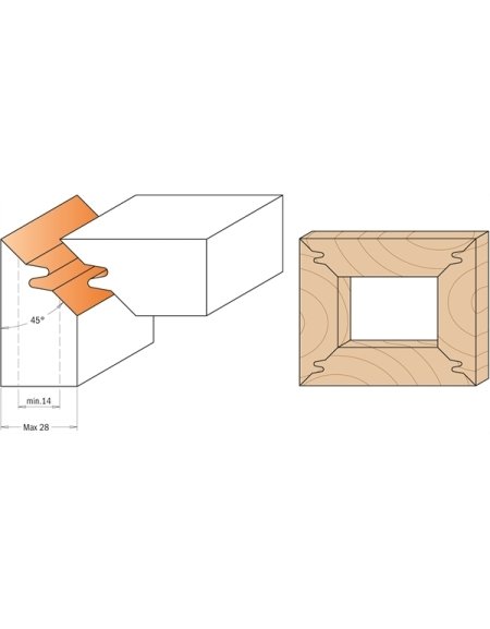 Portautensili per scanalatura angolare a 45° in portautensili congiunti di CMT
