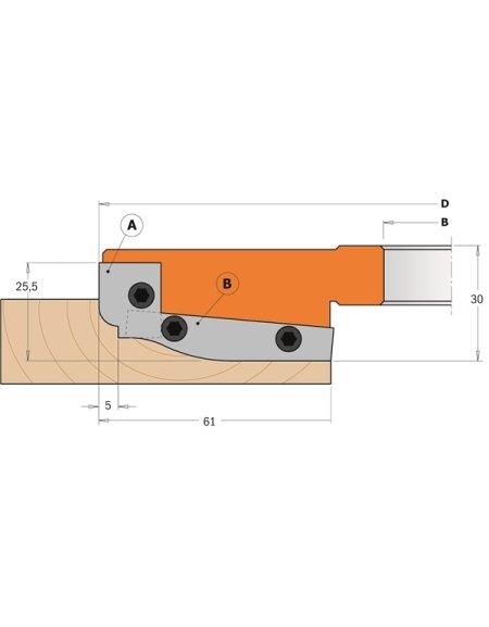Porte-outils plate-bande doucine