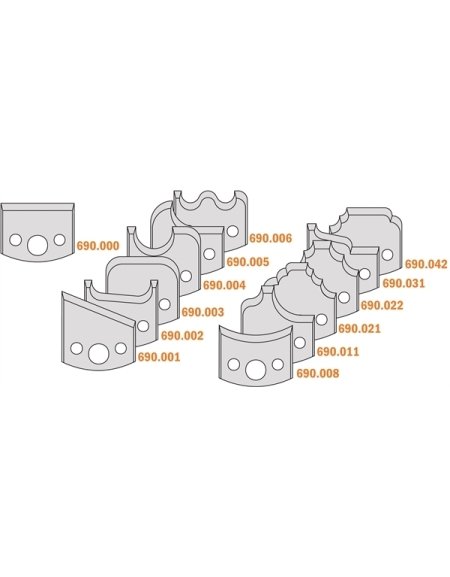 Set multiprofilo per porte senza limitatore in Portautensili per coltelli universali e set di CMT