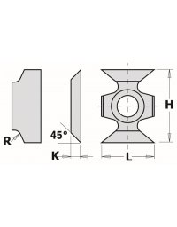 Lame reversibili - 4 taglienti in coltelli reversibili HMW di CMT