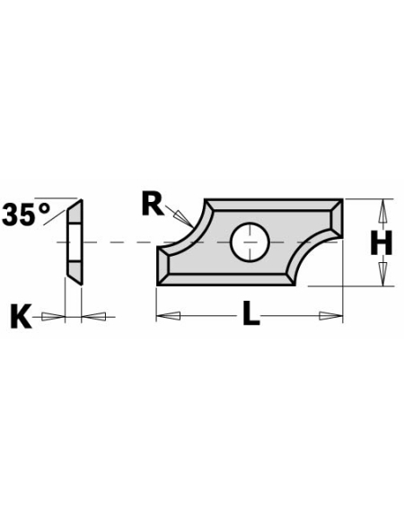 Standard indexable knives - 4 cutting edges