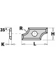 Standard indexable knives - 4 cutting edges