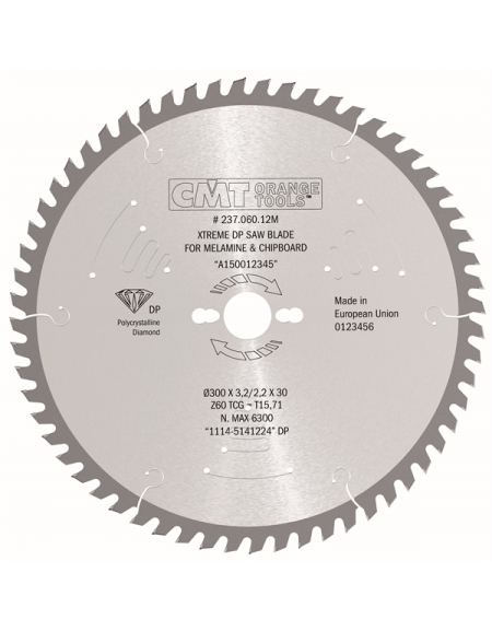 Sierra circular de diente trapezoidal en diamante PCD, línea XTreme
