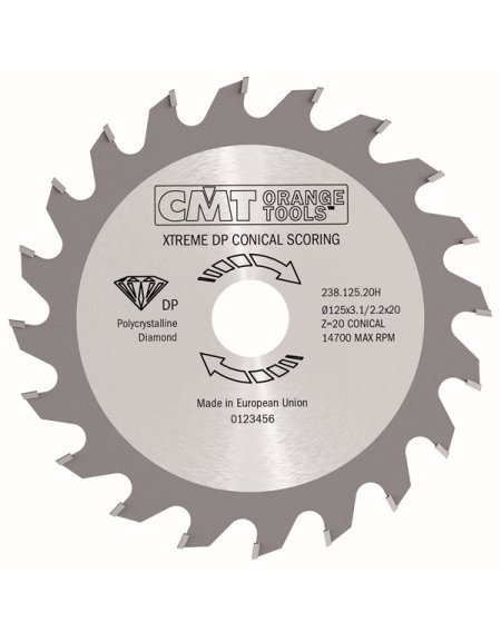 Lame diamantate XTreme con denti conici in JUNK di CMT