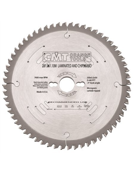 Lame circolari XTreme per melaminico e truciolare, angolo di taglio negativo in JUNK di CMT Lame circolari XTreme per melaminico e truciolare, angolo di taglio negativo in JUNK di CMT
