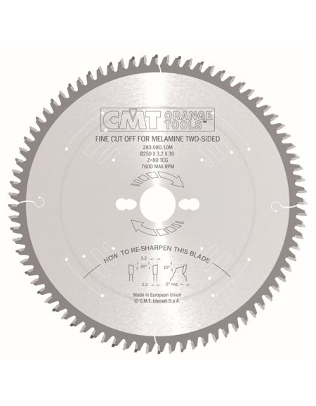 Lame circolari industriali per melaminici e laminati in JUNK di CMT