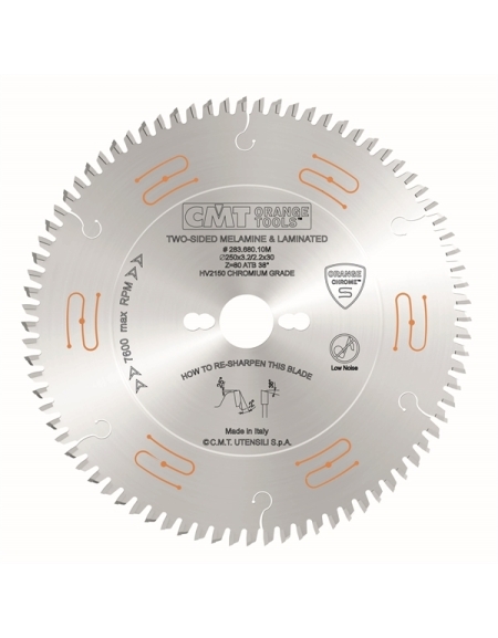 Lames circulaires industrielles silencieuses en chrome pour mélaminés et laminés