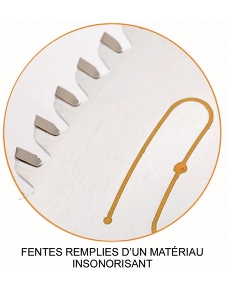 Lames circulaires industrielles silencieuses en chrome pour mélaminés et laminés